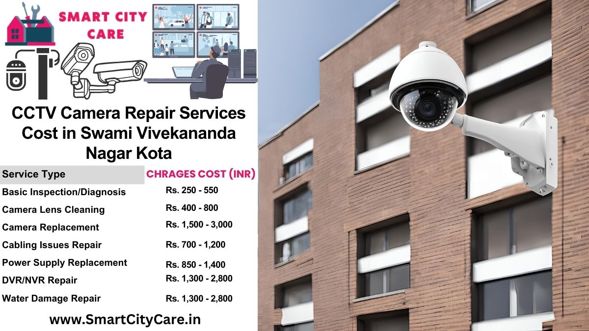 CCTV camera repair services charges list in Kota, Swami Vivekananda Nagar