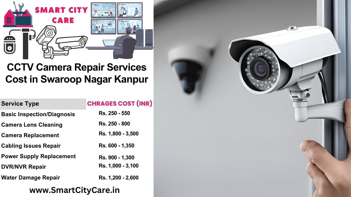 CCTV camera repair services charges list in Kanpur, Swaroop Nagar