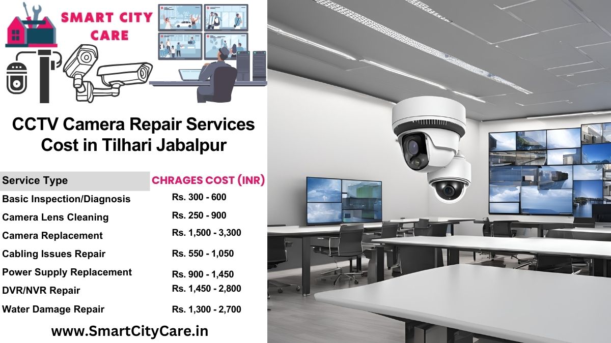 CCTV camera repair services charges list in Jabalpur, Tilhari