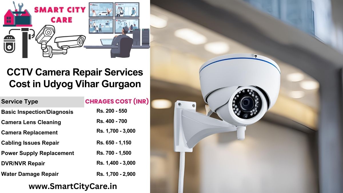 CCTV camera repair services charges list in Gurgaon, Udyog Vihar