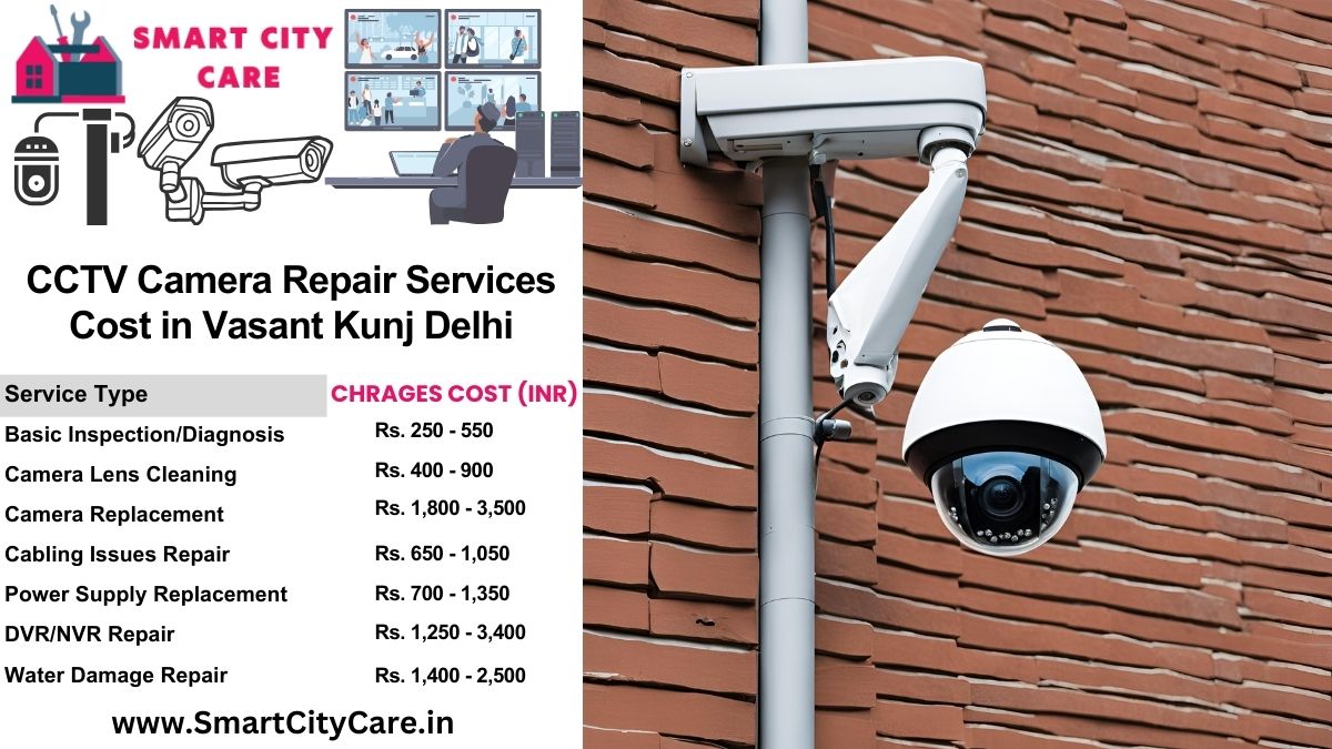 CCTV camera repair services charges list in Delhi, Vasant Kunj