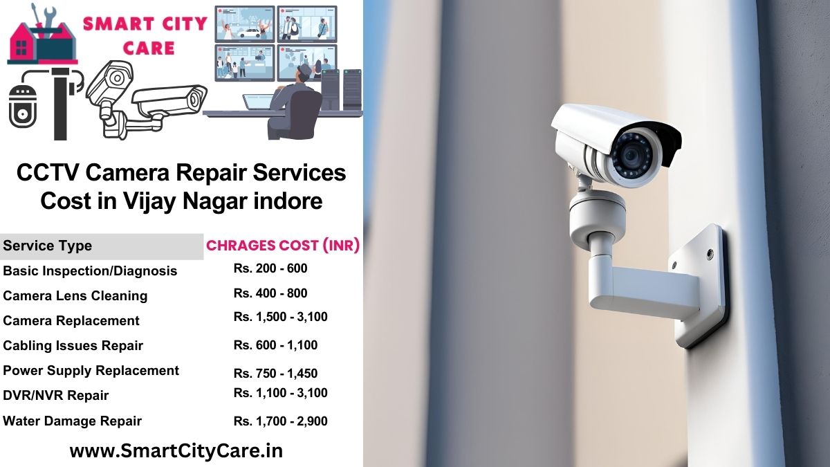 CCTV camera repair services charges list in Indore, Vijay Nagar