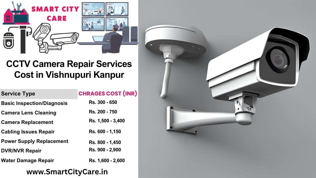 CCTV camera repair services charges list in Kanpur, Vishnupuri