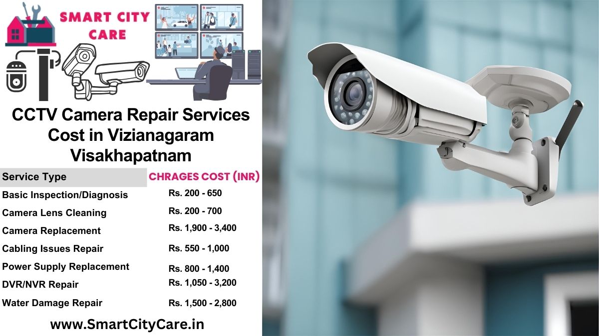 CCTV camera repair services charges list in Visakhapatnam, Vizianagaram