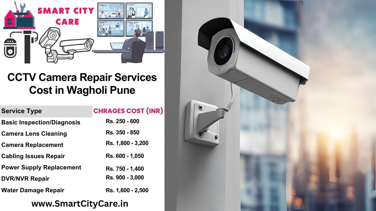 CCTV camera repair services charges list in Pune, Wagholi