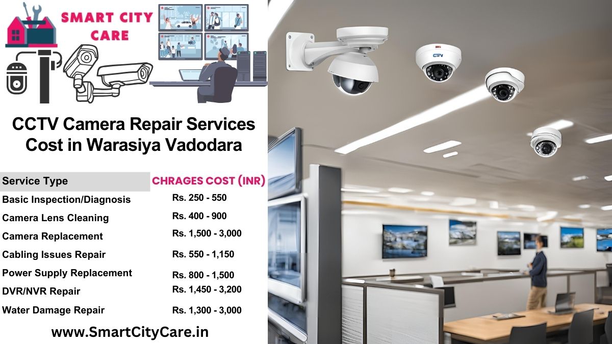 CCTV camera repair services charges list in Vadodara, Warasiya