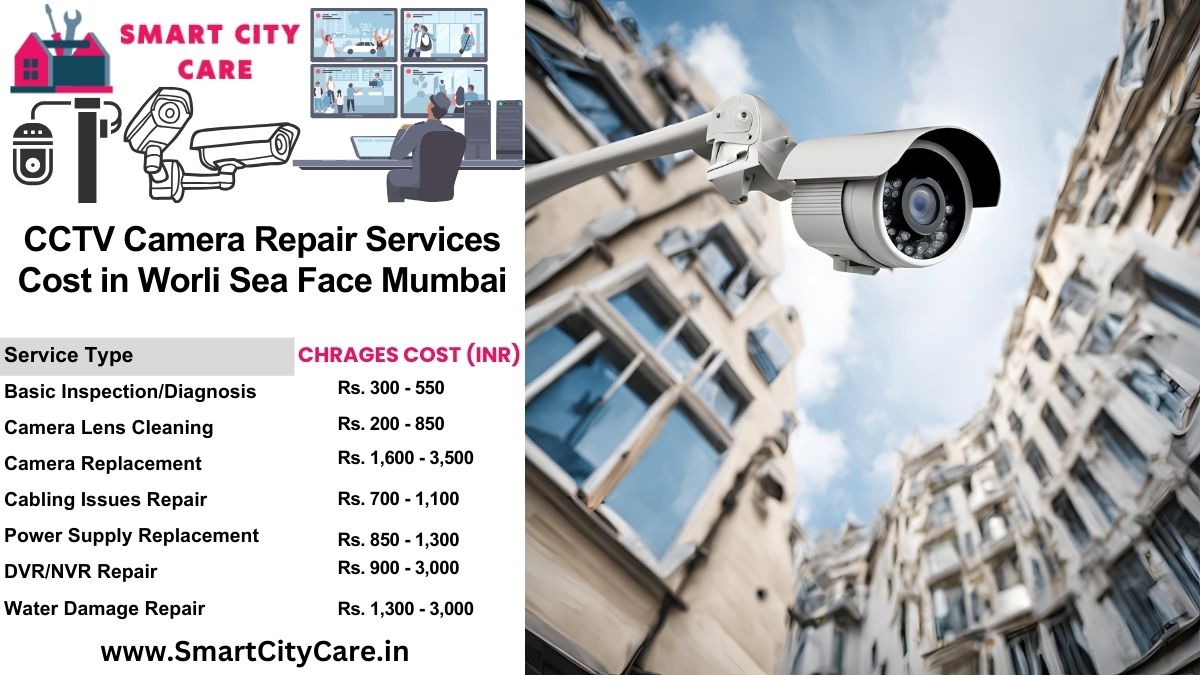 CCTV camera repair services charges list in Mumbai, Worli Sea Face