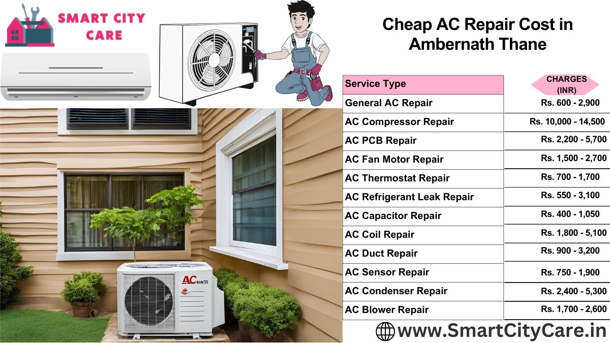 Cheap AC repair Cost list in  Ambernath, Thane