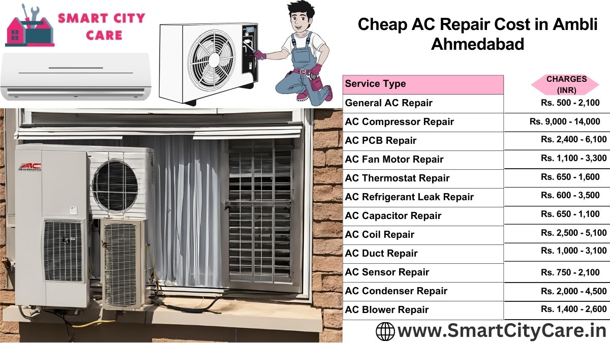 Cheap AC repair cost in Ambli, Ahmedabad