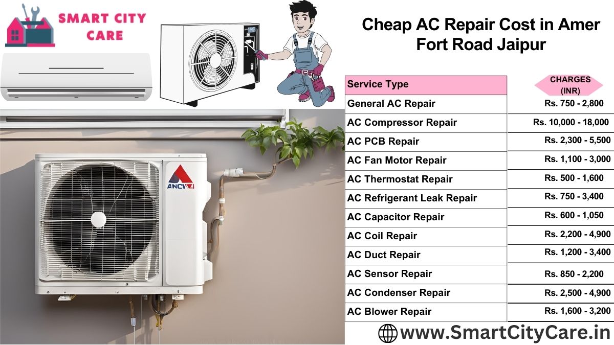 Cheap AC repair Cost list in  Amer Fort Road, Jaipur