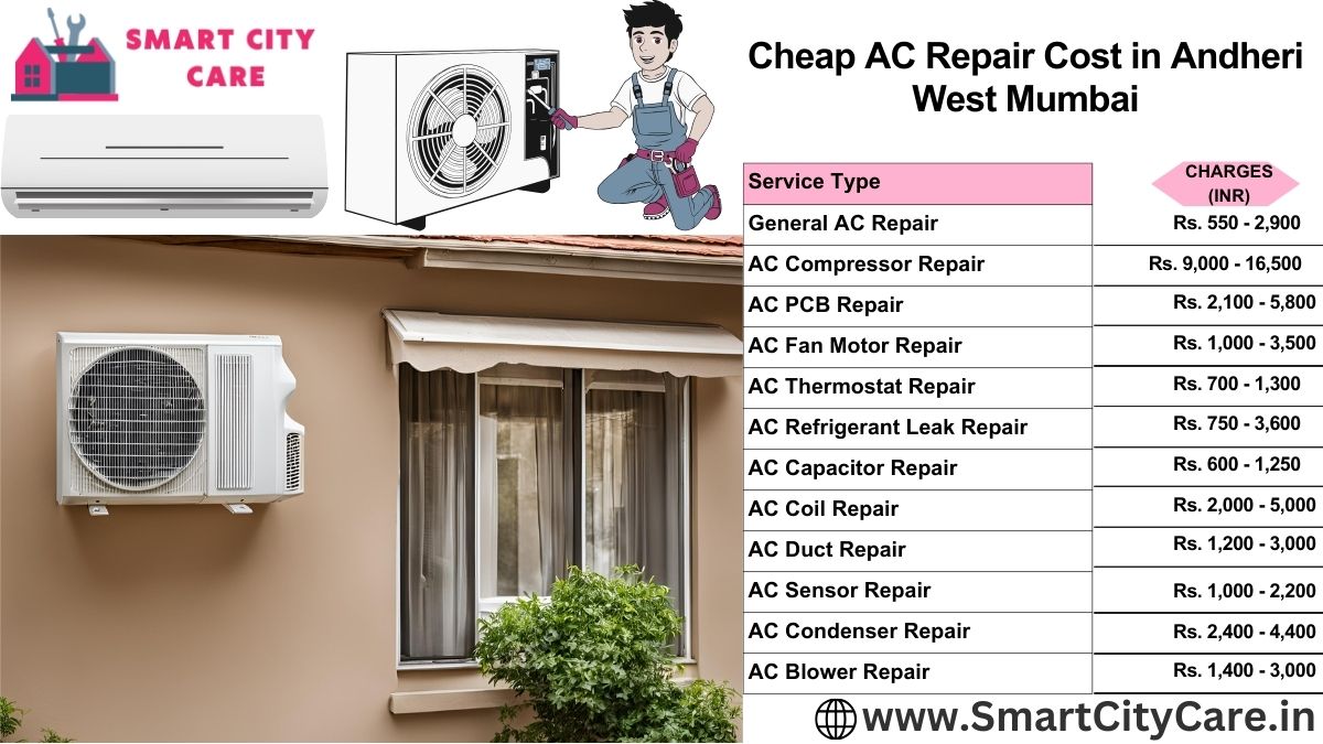 Cheap AC repair Cost list in  Andheri West, Mumbai