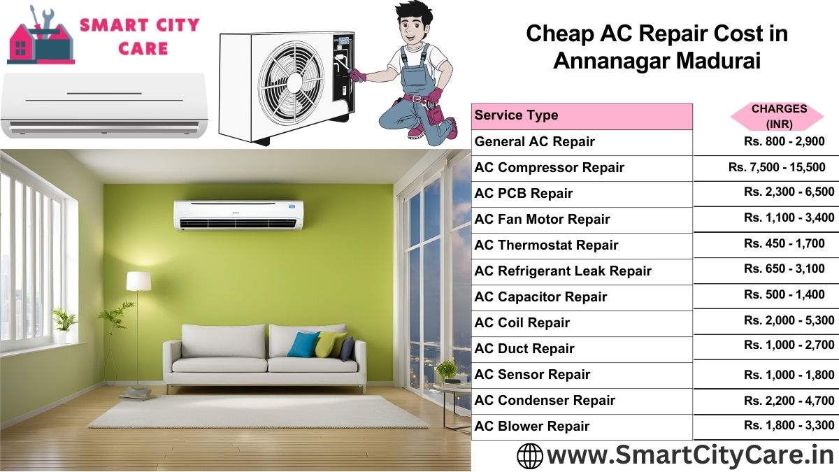 Cheap AC repair Cost list in  Annanagar, Madurai