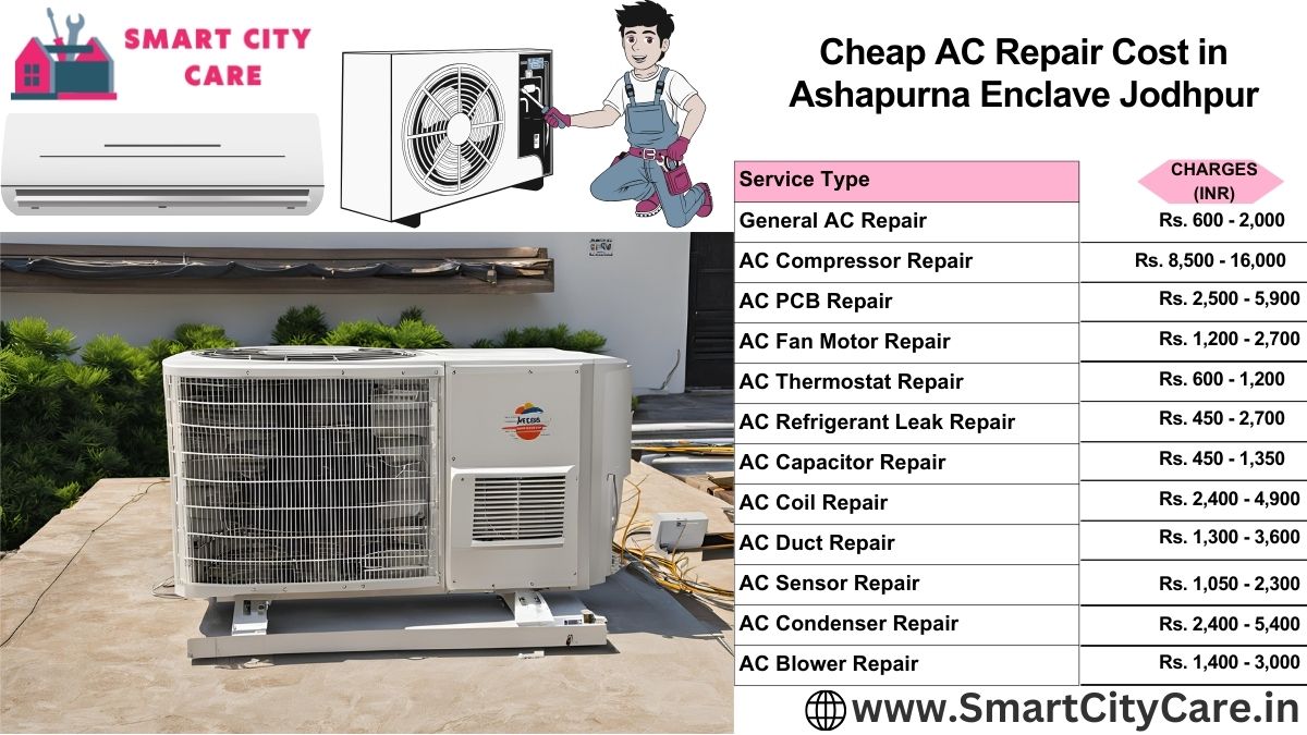 Cheap AC repair Cost list in  Ashapurna Enclave, Jodhpur