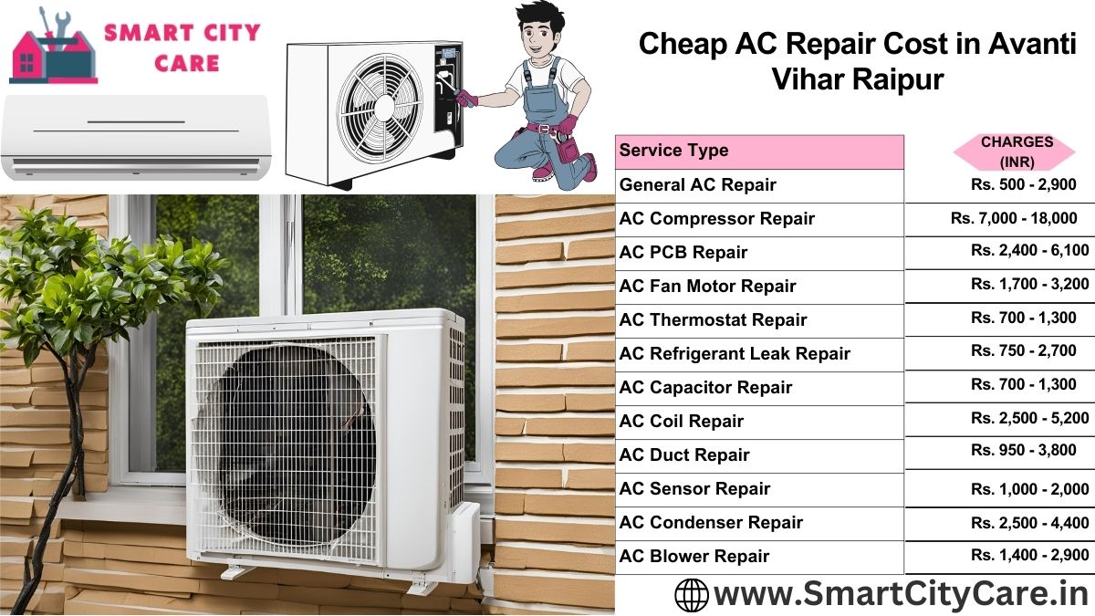 Cheap AC repair Cost list in  Avanti Vihar, Raipur