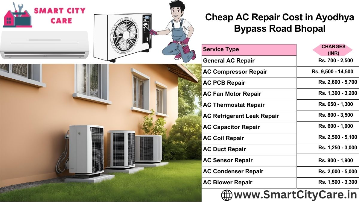 Cheap AC repair Cost list in  Ayodhya Bypass Road, Bhopal