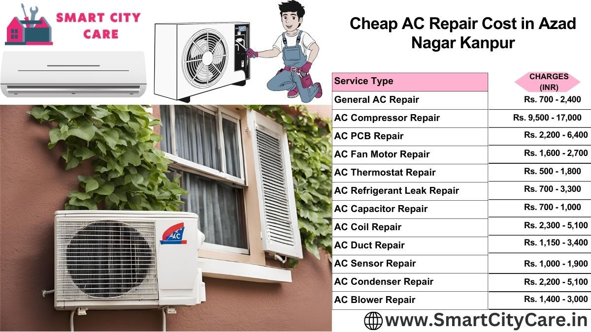 Cheap AC repair Cost list in  Azad Nagar, Kanpur