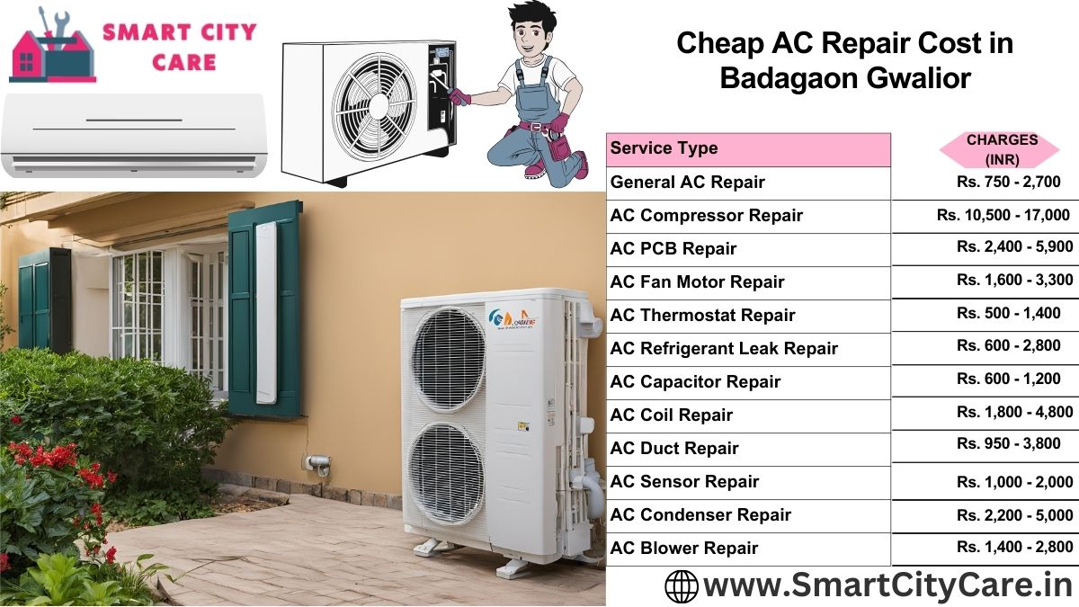 Cheap AC repair Cost list in  Badagaon, Gwalior
