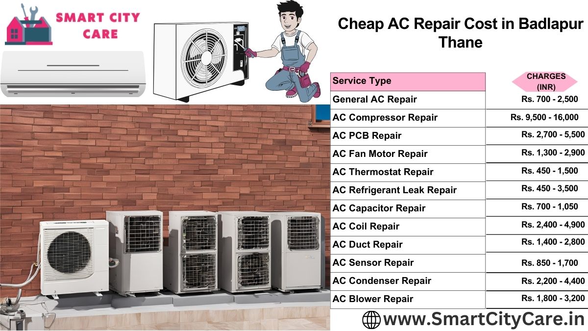 Cheap AC repair Cost list in  Badlapur, Thane