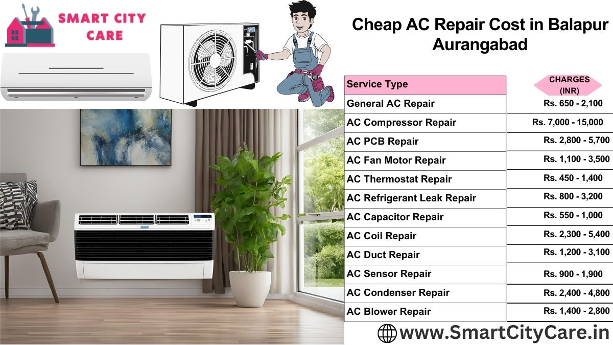 Cheap AC repair Cost list in Balapur, Aurangabad