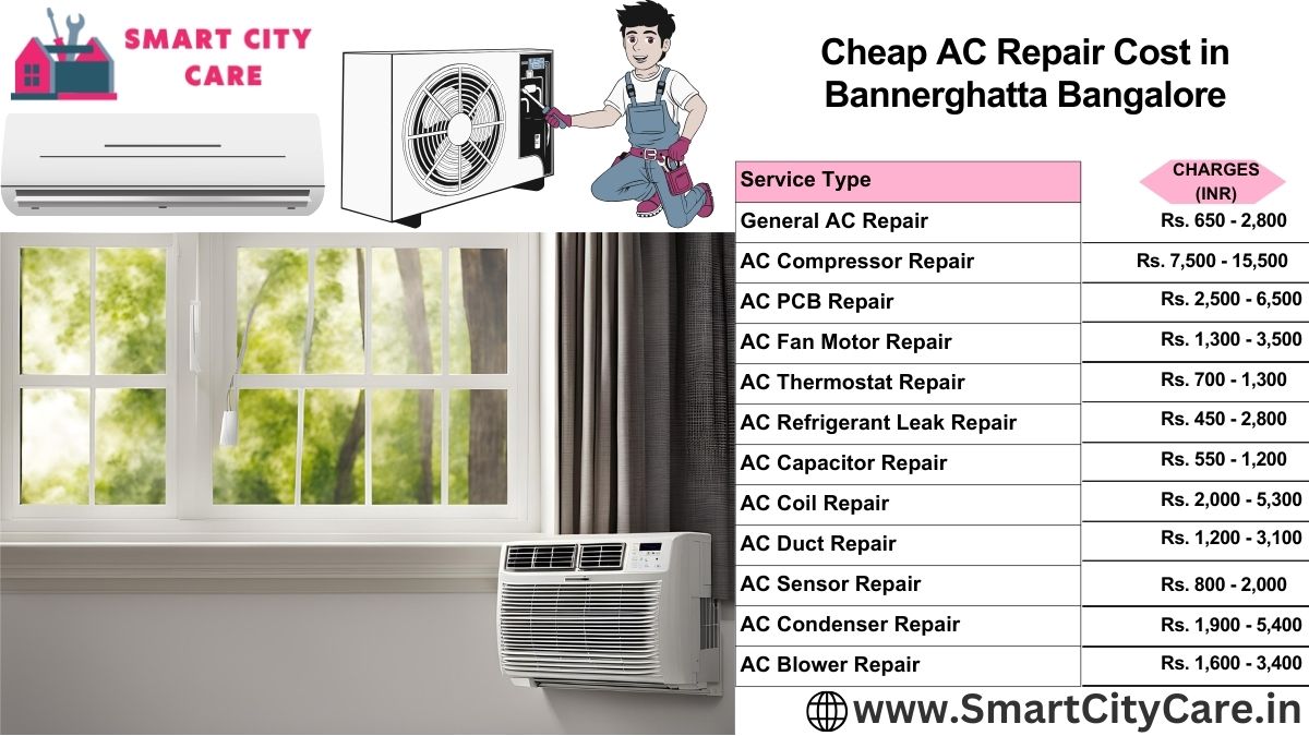 Cheap AC repair Cost list in  Bannerghatta, Bangalore