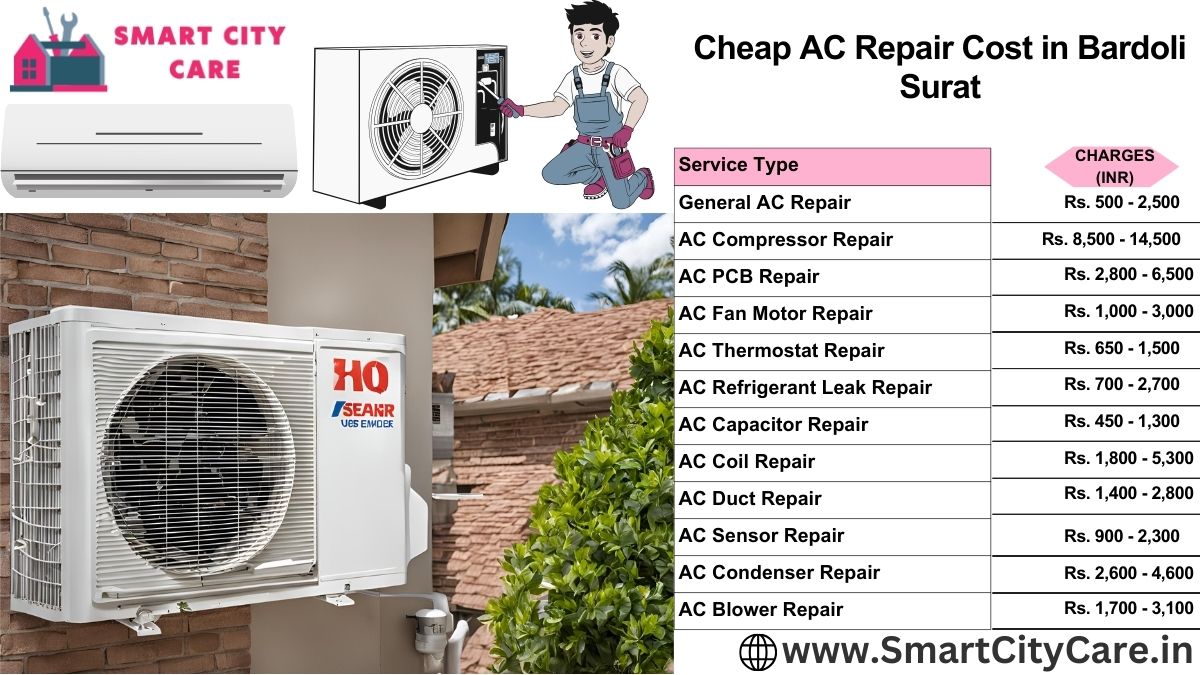 Cheap AC repair Cost list in  Bardoli, Surat