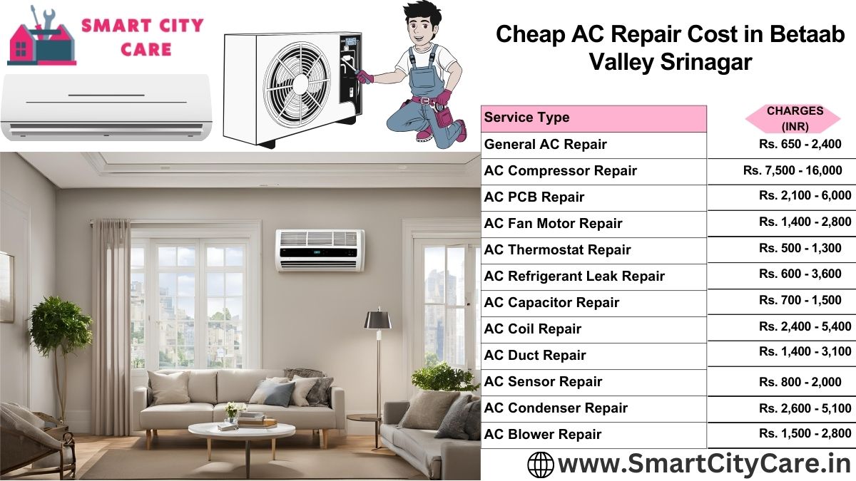 Cheap AC repair Cost list in  Betaab Valley, Srinagar