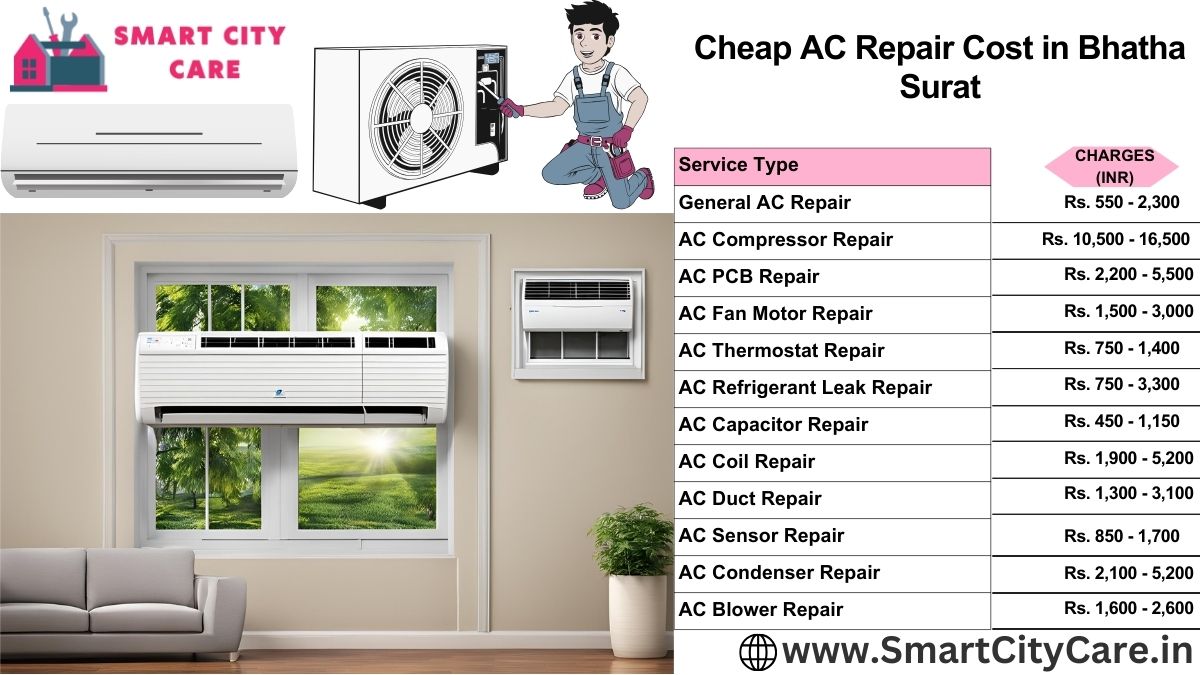 Cheap AC repair Cost list in  Bhatha, Surat