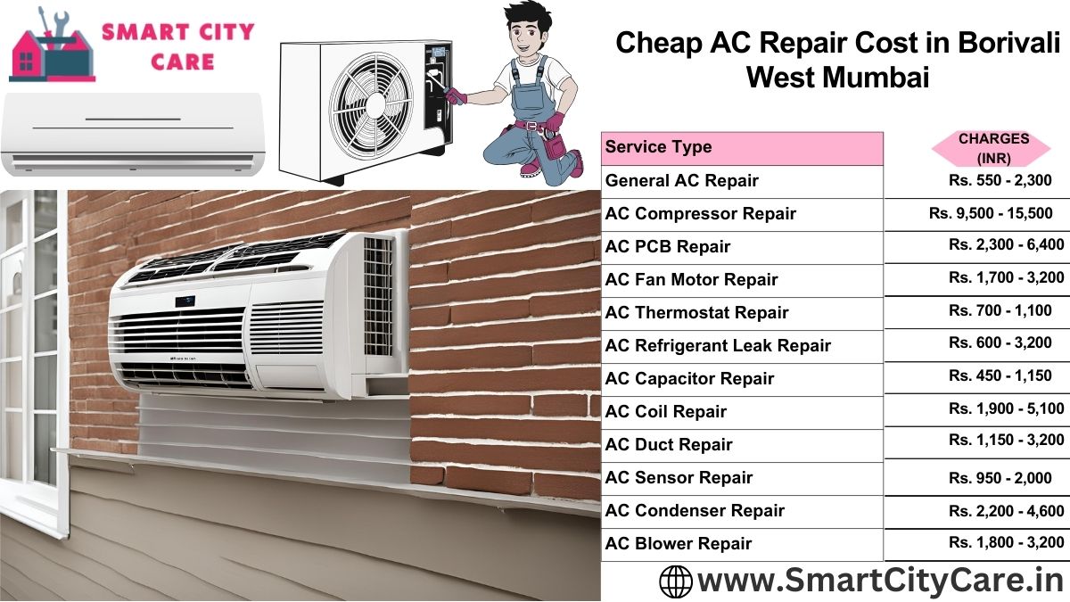 Cheap AC repair Cost list in  Borivali West, Mumbai