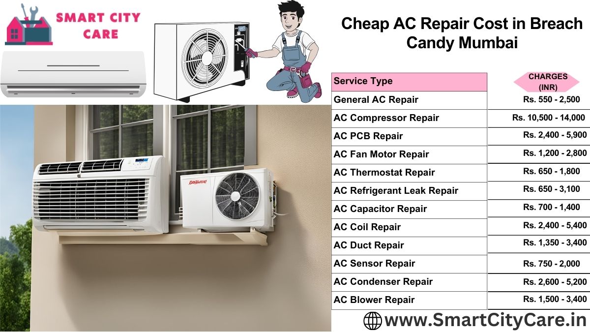 Cheap AC repair Cost list in Breach Candy, Mumbai