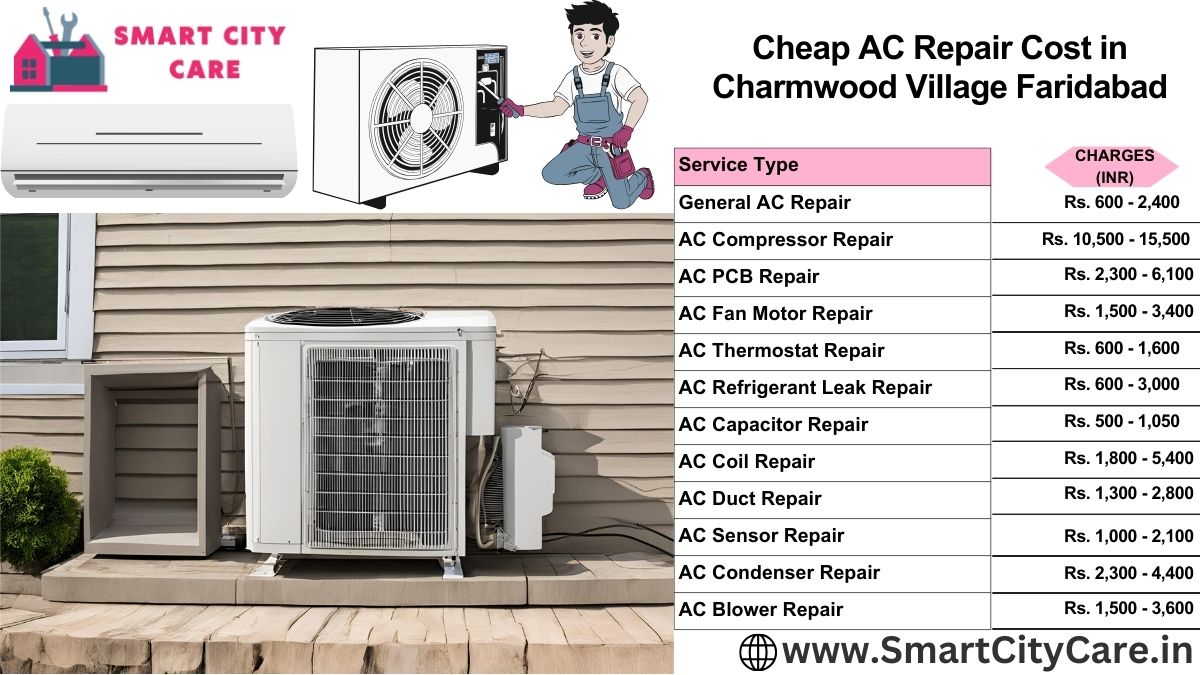 Cheap AC repair Cost list in  Charmwood Village, Faridabad