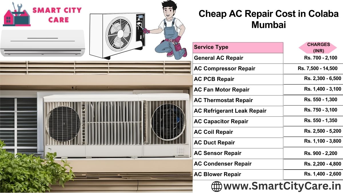 Cheap AC repair Cost list in Colaba, Mumbai