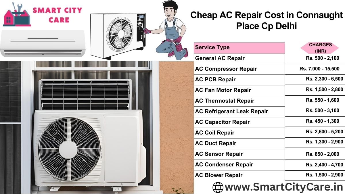 Cheap AC repair Cost list in  Connaught Place cp, Delhi