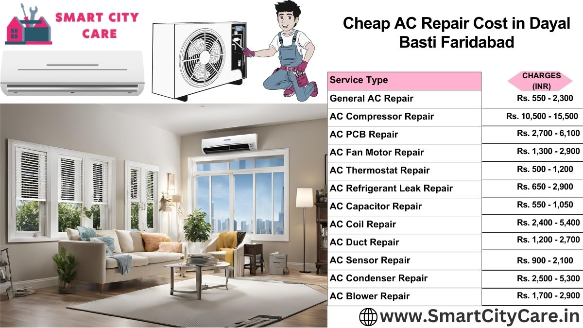 Cheap AC repair Cost list in  Dayal Basti, Faridabad