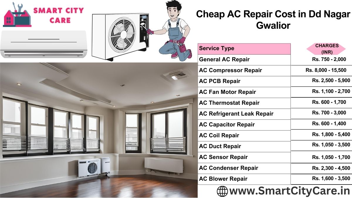 Cheap AC repair Cost list in  DD Nagar, Gwalior