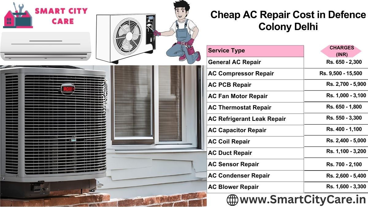 Cheap AC repair Cost list in  Defence Colony, Delhi