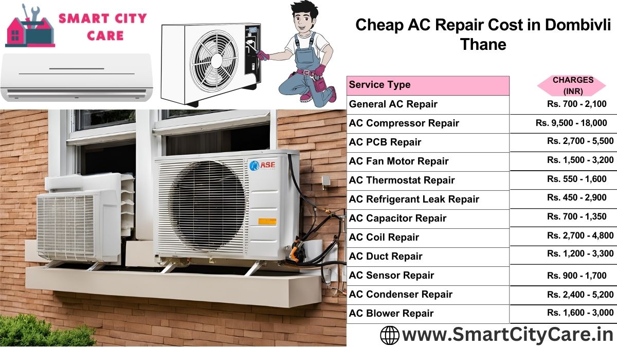 Cheap AC repair Cost list in  Dombivli, Thane