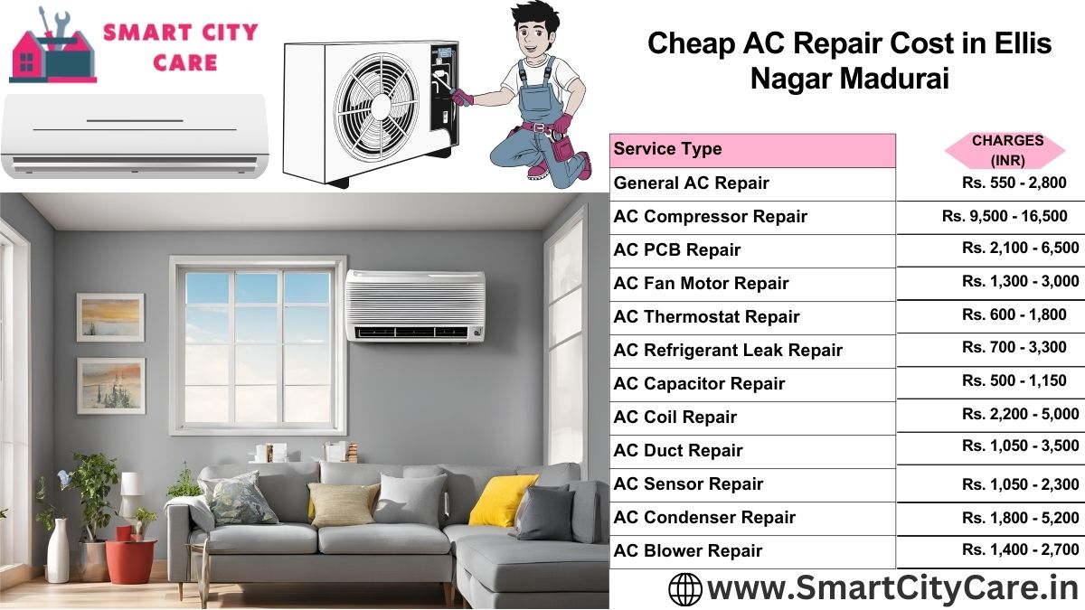 Cheap AC repair Cost list in  Ellis Nagar, Madurai
