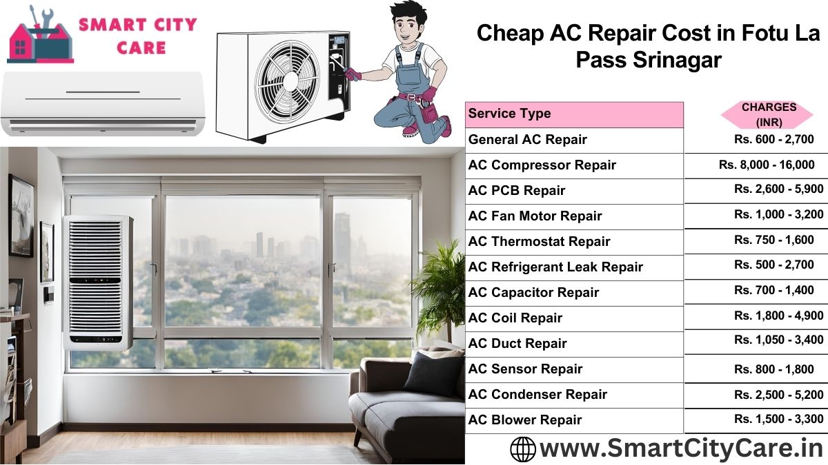 Cheap AC repair Cost list in  Fotu La Pass, Srinagar