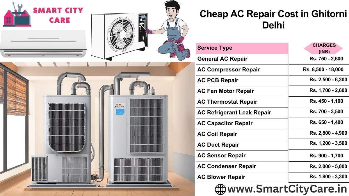 Cheap AC repair Cost list in  Ghitorni, Delhi