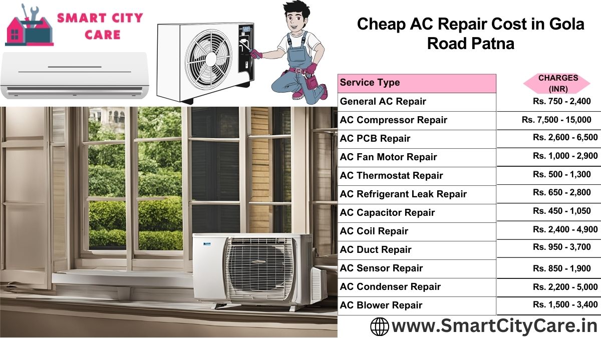 Cheap AC repair Cost list in  Gola Road, Patna