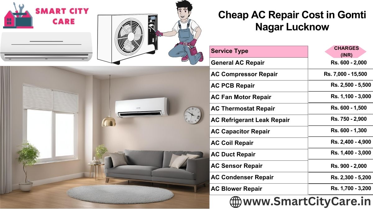 Cheap AC repair Cost list in  Gomti Nagar, Lucknow