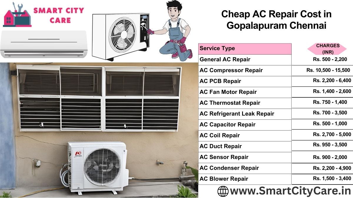 Cheap AC repair Cost list in  Gopalapuram, Chennai