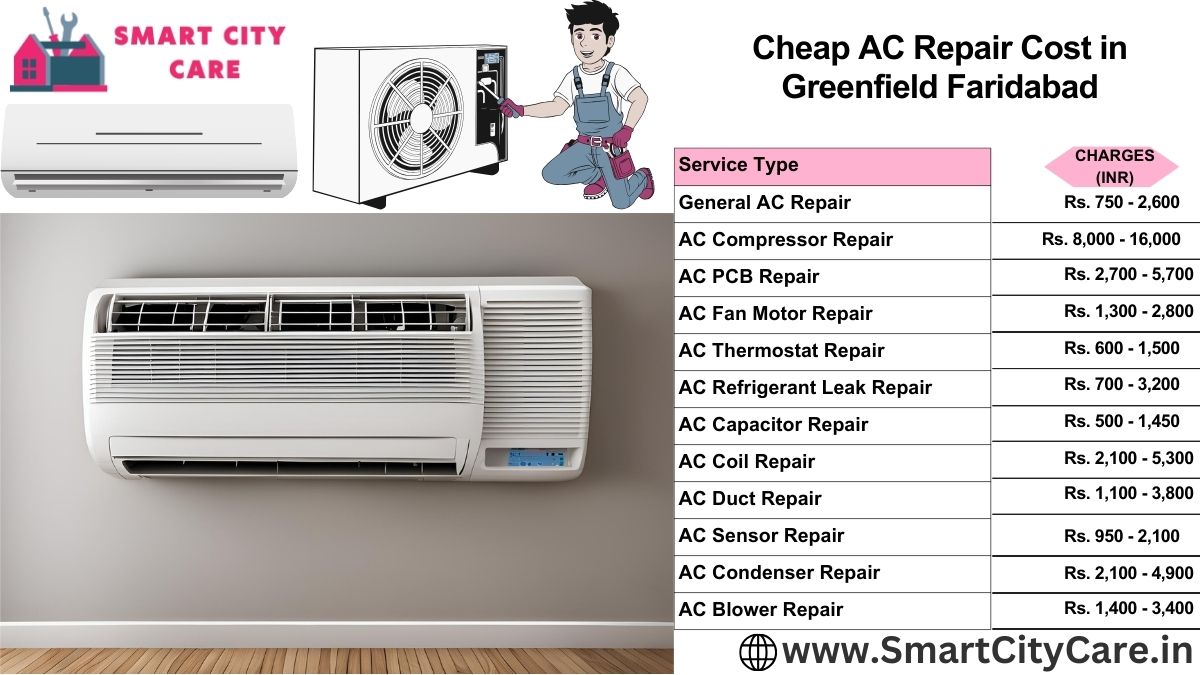 Cheap AC repair Cost list in  Greenfield, Faridabad