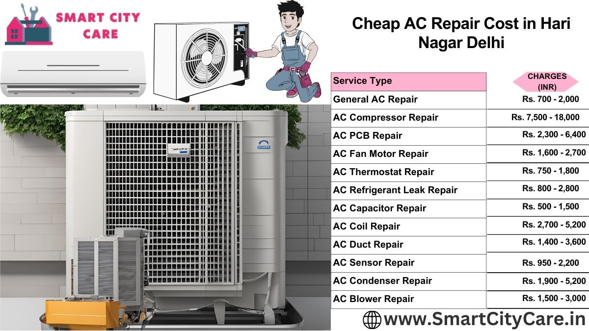 Cheap AC repair cost in Hari Nagar, Delhi