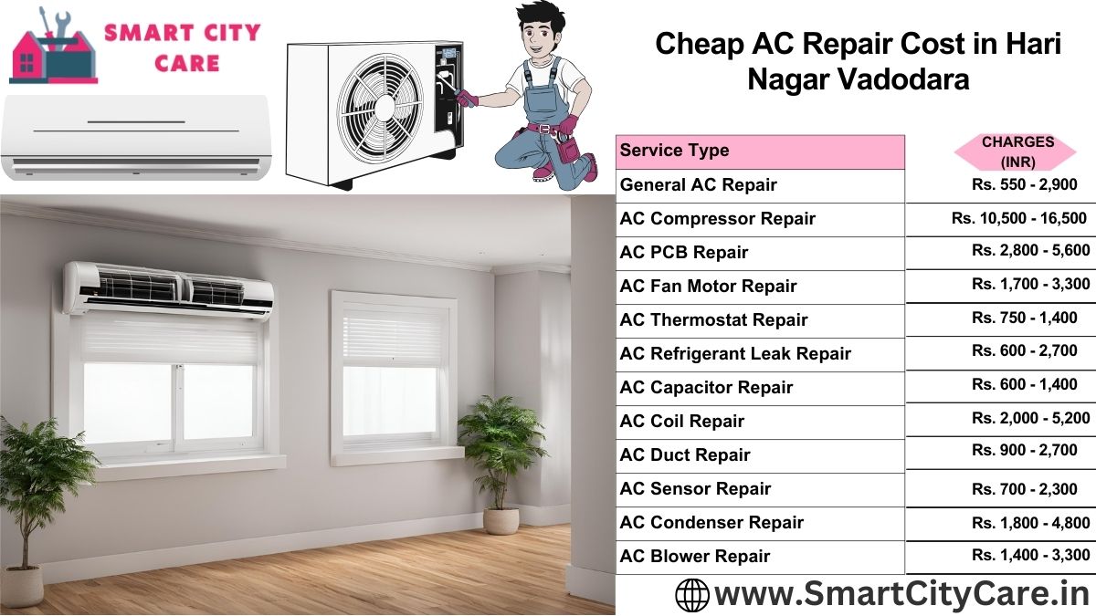 Cheap AC repair Cost list in  Hari Nagar, Vadodara