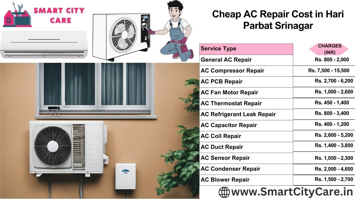 Cheap AC repair Cost list in  Hari Parbat, Srinagar