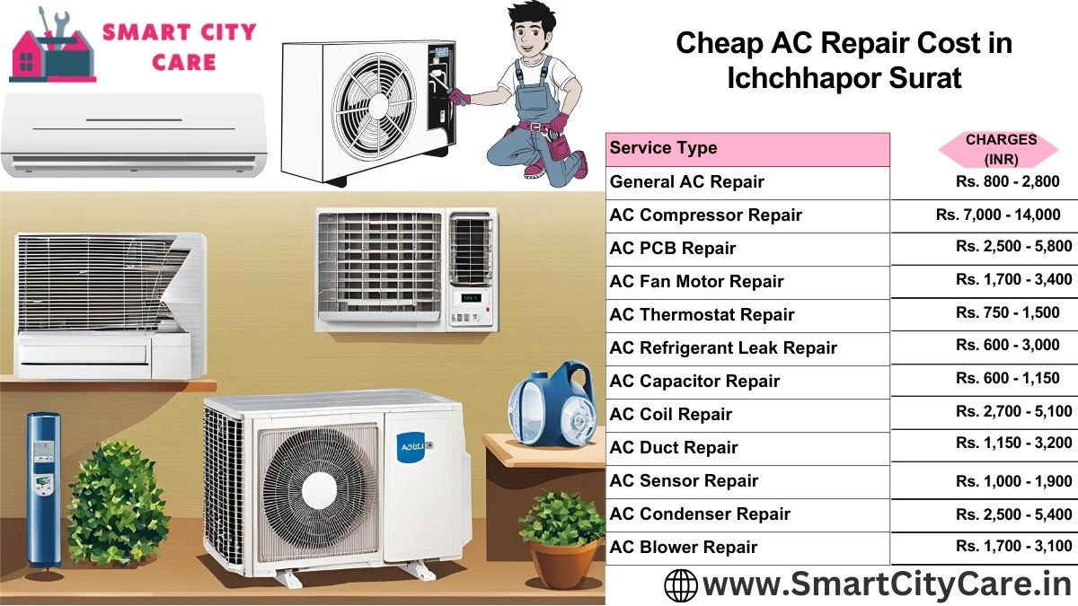 Cheap AC repair Cost list in  Ichchhapor, Surat