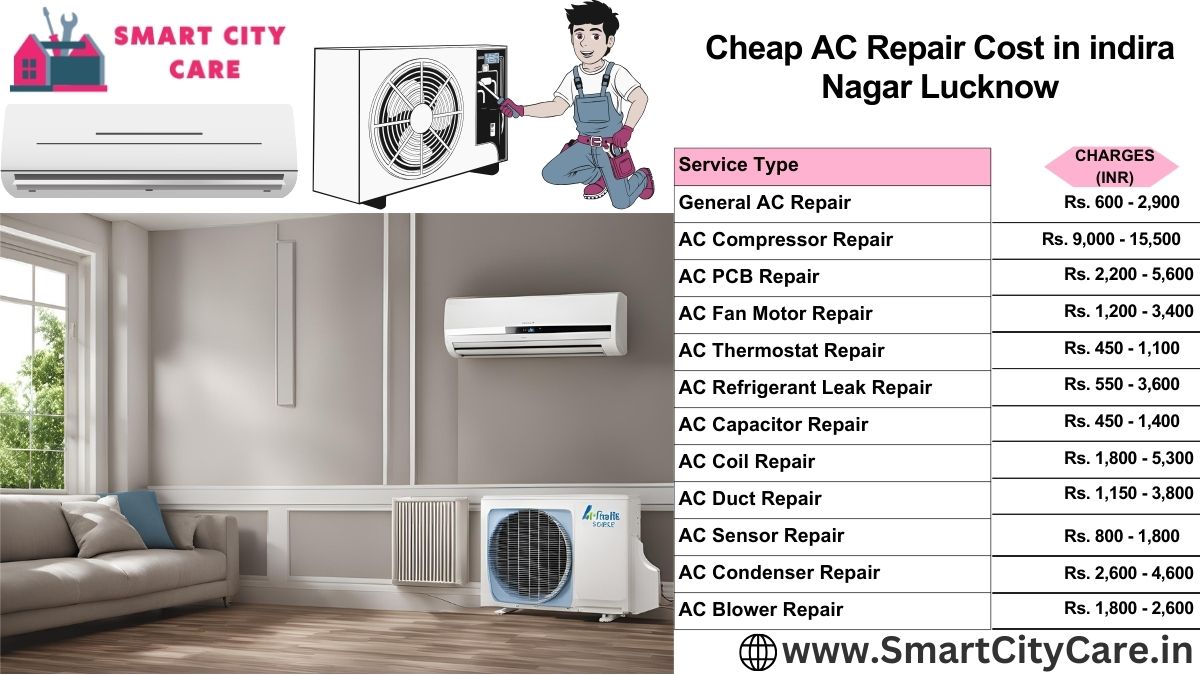 Cheap AC repair Cost list in  Indira Nagar, Lucknow