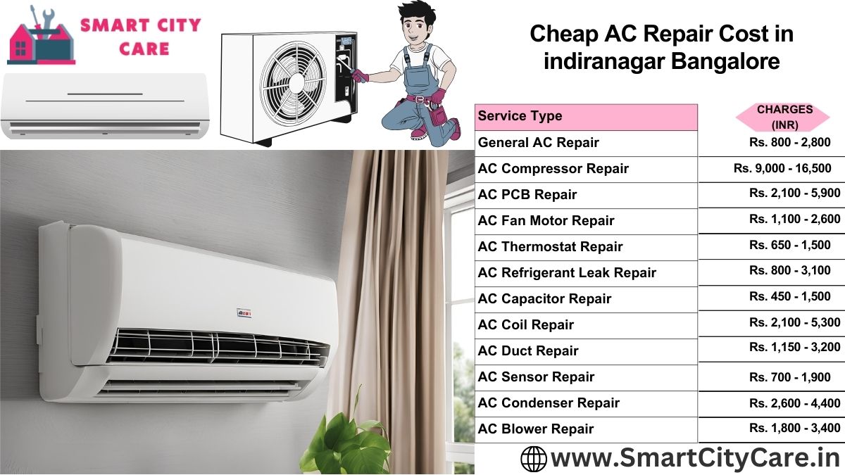 Cheap AC repair Cost list in  Indiranagar, Bangalore