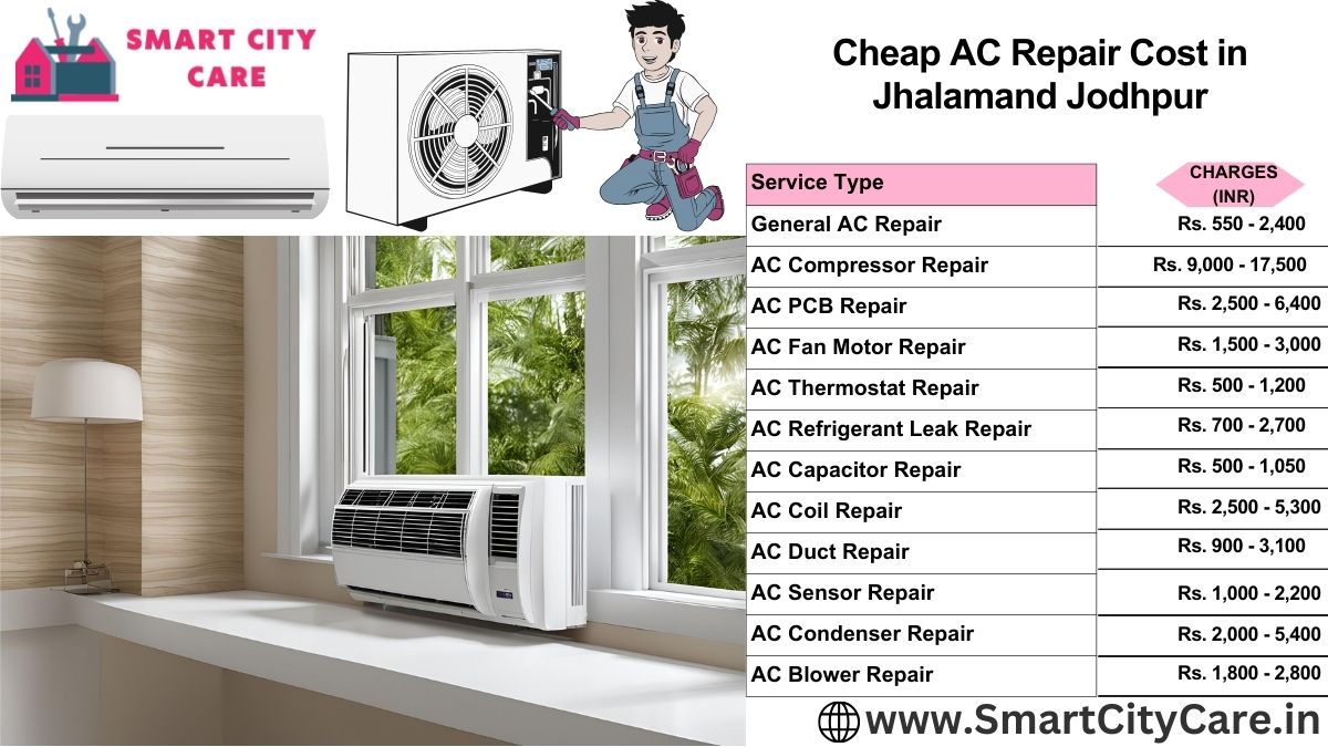 Cheap AC repair Cost list in Jhalamand, Jodhpur